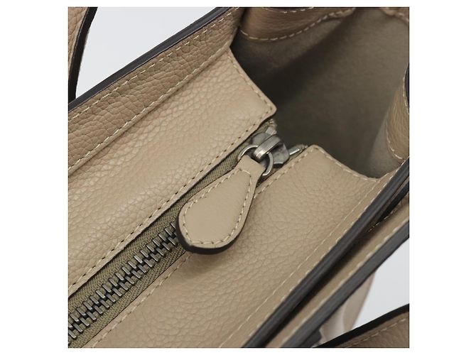 Céline CELINE Luggage Micro shopper Handtasche Leder Beige Auth 194755SAM - Ansicht 9