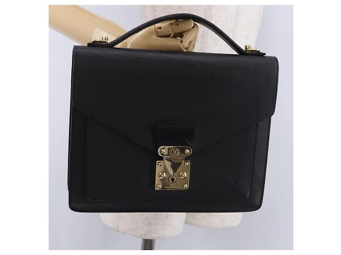 LOUIS VUITTON Epi Monceau 28 Hand Bag Black M52122 LV Auth ka5535 Nero - vista 23
