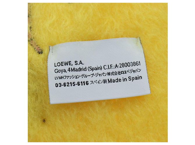 LOEWE x Studio Ghibli Spirited Away Boh Mouse Fly Bird Scarf Auth 167476SM Giallo - vista 18