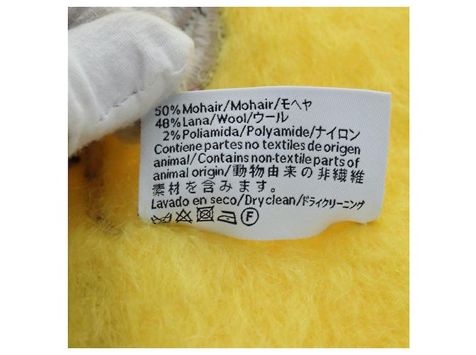 LOEWE x Studio Ghibli Spirited Away Boh Mouse Fly Bird Scarf Auth 167476SM Giallo - vista 19