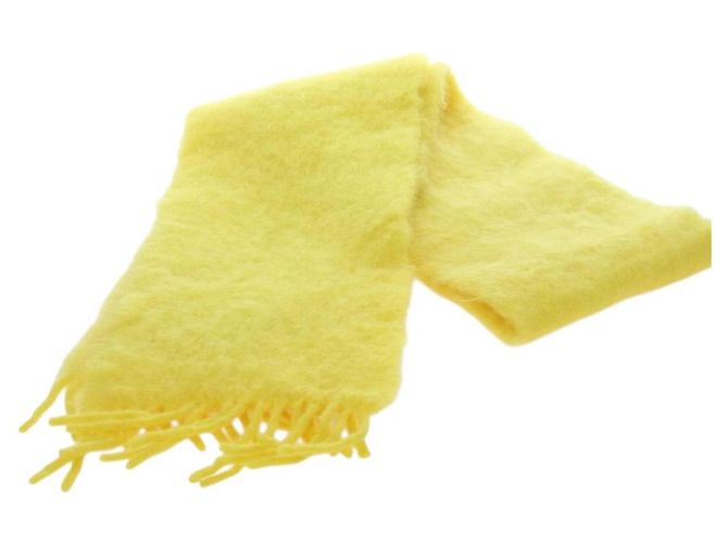 LOEWE x Studio Ghibli Spirited Away Boh Mouse Fly Bird Scarf Auth 167476SM Giallo - vista 9