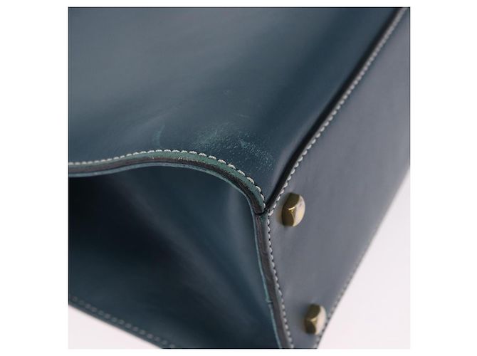 Borsa Salvatore Ferragamo Gancini in pelle blu e oro Auth bs36361 D'oro - vista 10