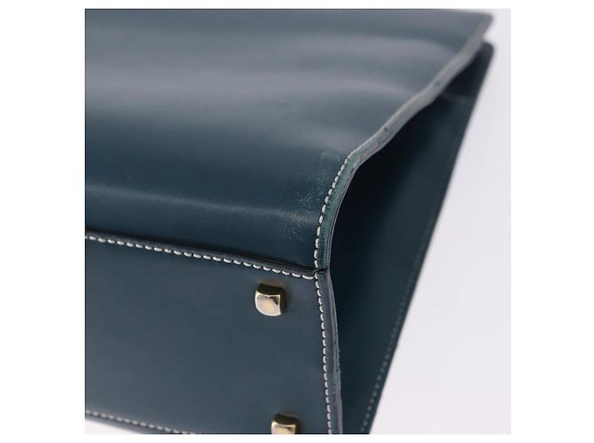 Borsa Salvatore Ferragamo Gancini in pelle blu e oro Auth bs36361 D'oro - vista 13