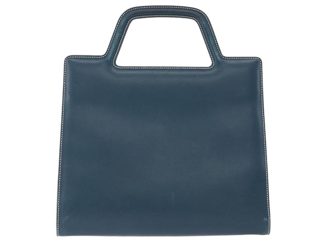 Borsa Salvatore Ferragamo Gancini in pelle blu e oro Auth bs36361 D'oro - vista 3