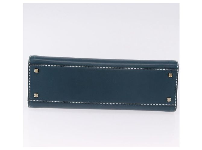 Borsa Salvatore Ferragamo Gancini in pelle blu e oro Auth bs36361 D'oro - vista 9