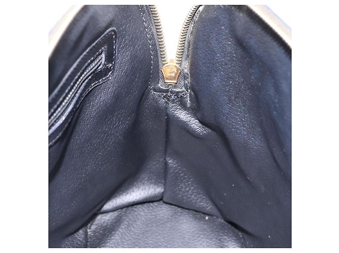Céline Borsa CELINE Macadam Canvas PVC Pelle Nera Oro Auth 194111V Nero D'oro - vista 20