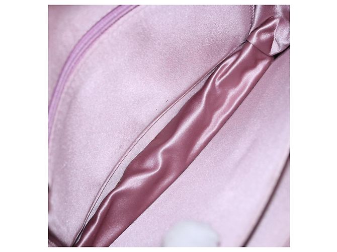 Borsa a Spalla BOTTEGA VENETA INTRECCIATO Satin Rosa Argento Auth 194840V - vista 11