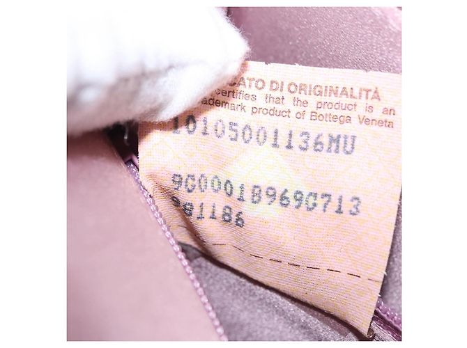 Borsa a Spalla BOTTEGA VENETA INTRECCIATO Satin Rosa Argento Auth 194840V - vista 12