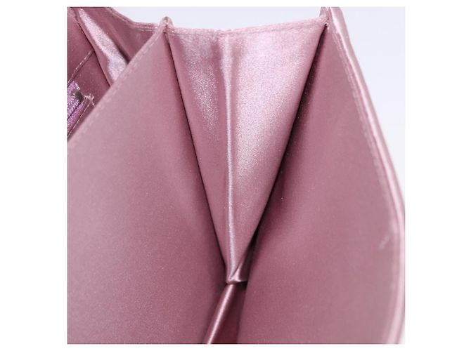 Borsa a Spalla BOTTEGA VENETA INTRECCIATO Satin Rosa Argento Auth 194840V - vista 20