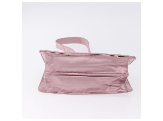 Borsa a Spalla BOTTEGA VENETA INTRECCIATO Satin Rosa Argento Auth 194840V - vista 5