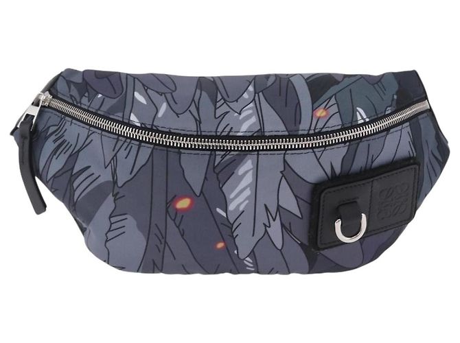 LOEWE LOEWE �~ Studio Ghibli Howl Marsupio in Nylon Nero Grigio Autentico 192555SM Marrone - vista 13