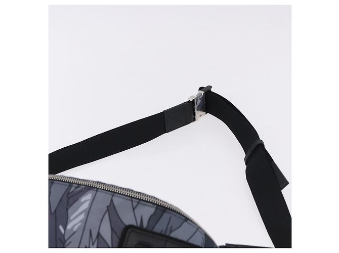 LOEWE LOEWE �~ Studio Ghibli Howl Marsupio in Nylon Nero Grigio Autentico 192555SM Marrone - vista 14