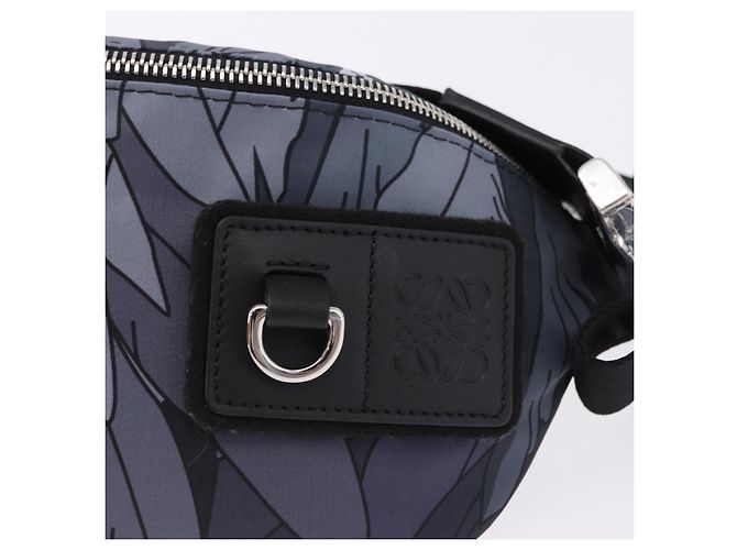 LOEWE LOEWE �~ Studio Ghibli Howl Marsupio in Nylon Nero Grigio Autentico 192555SM Marrone - vista 19