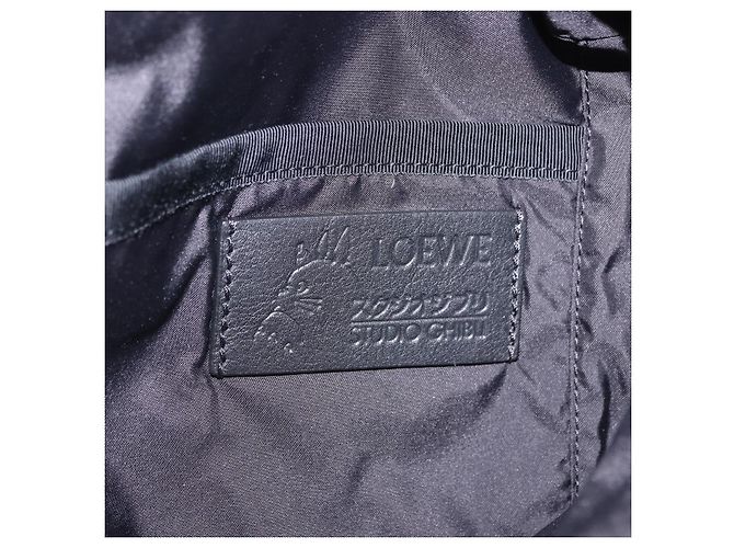 LOEWE LOEWE �~ Studio Ghibli Howl Marsupio in Nylon Nero Grigio Autentico 192555SM Marrone - vista 20