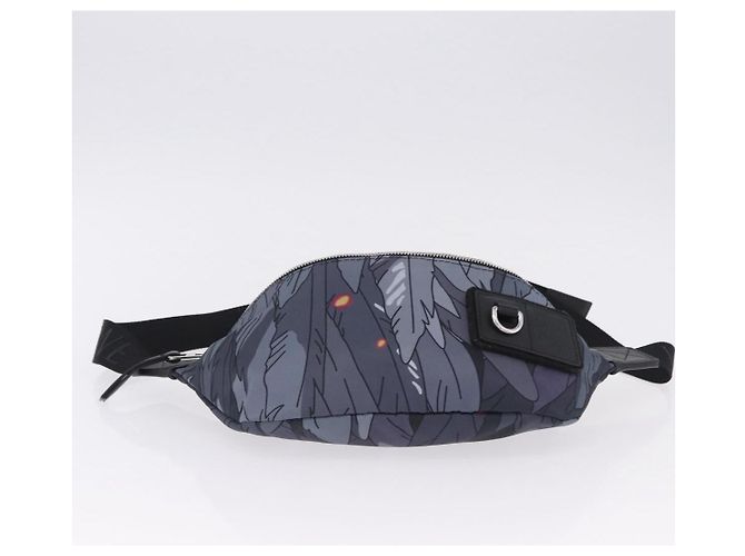 LOEWE LOEWE �~ Studio Ghibli Howl Marsupio in Nylon Nero Grigio Autentico 192555SM Marrone - vista 5