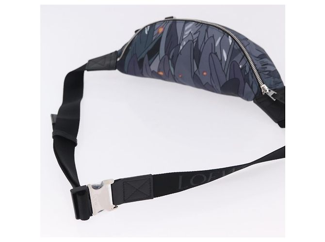 LOEWE LOEWE �~ Studio Ghibli Howl Marsupio in Nylon Nero Grigio Autentico 192555SM Marrone - vista 7