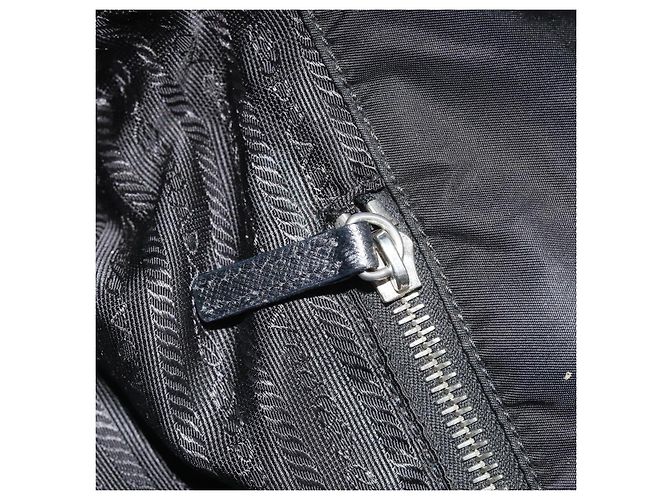 Bolso de Hombro con Cadena PRADA Nylon Negro Plata 195292 - vista 22