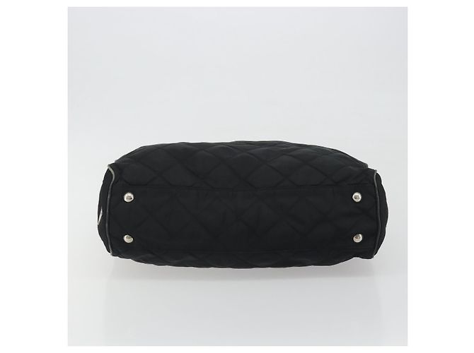 Bolso de Hombro con Cadena PRADA Nylon Negro Plata 195292 - vista 5