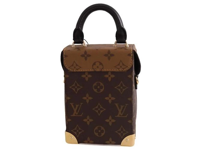 Petite Malle Louis Vuitton Camera Box Borsa a tracolla marrone pelle - vista 3