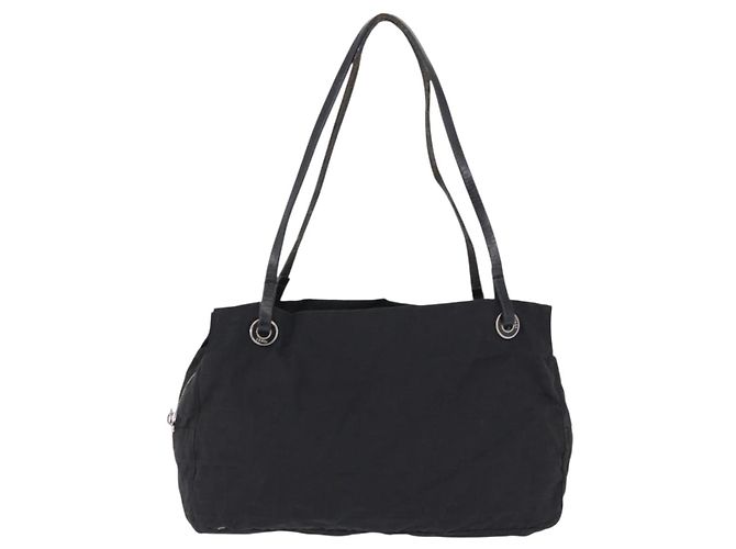 Borsa Tote FENDI Zucca Canvas Nera Argento Auth 194195 Nero - vista 13