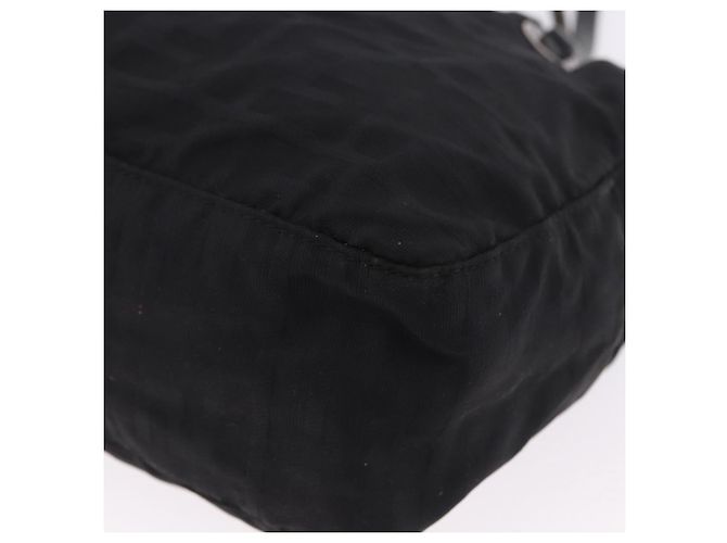 Borsa Tote FENDI Zucca Canvas Nera Argento Auth 194195 Nero - vista 14