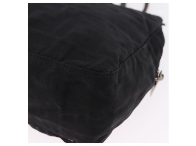 Borsa Tote FENDI Zucca Canvas Nera Argento Auth 194195 Nero - vista 16