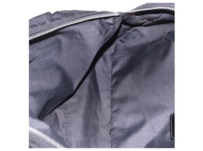 Borsa Tote FENDI Zucca Canvas Nera Argento Auth 194195 Nero - vista 19