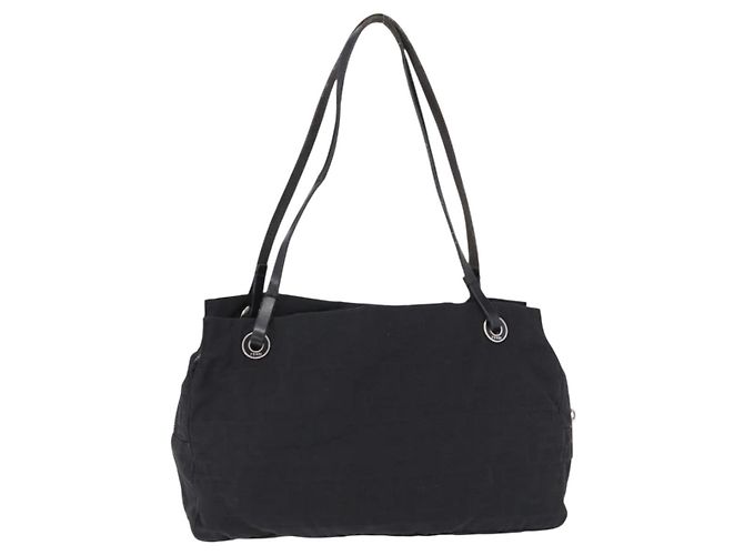Borsa Tote FENDI Zucca Canvas Nera Argento Auth 194195 Nero - vista 2