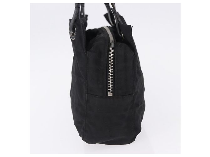 Borsa Tote FENDI Zucca Canvas Nera Argento Auth 194195 Nero - vista 3