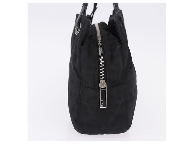 Borsa Tote FENDI Zucca Canvas Nera Argento Auth 194195 Nero - vista 4
