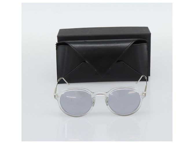 Occhiali da sole Christian Dior in plastica trasparente argento Auth BA14260 - vista 16