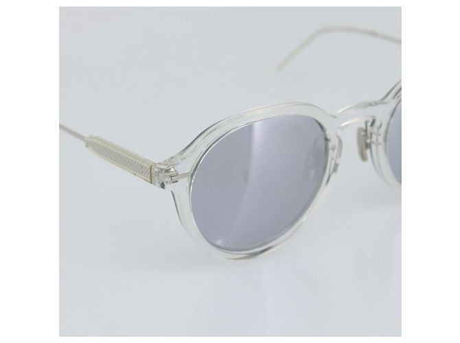 Occhiali da sole Christian Dior in plastica trasparente argento Auth BA14260 - vista 8