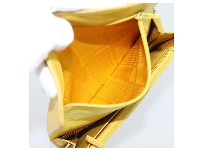 CHANEL COCO Mark Long Wallet Caviar Skin Yellow Gold CC Auth 193588 D'oro Giallo - vista 22