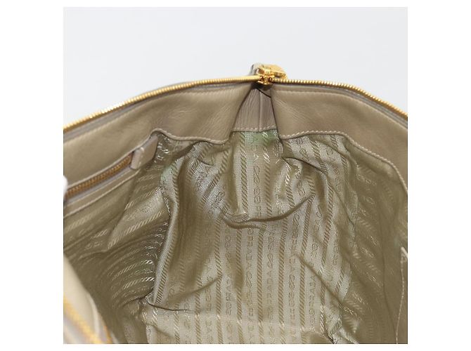 Borsa PRADA in pelle 2way Beige Gold Auth 193894A D'oro - vista 22