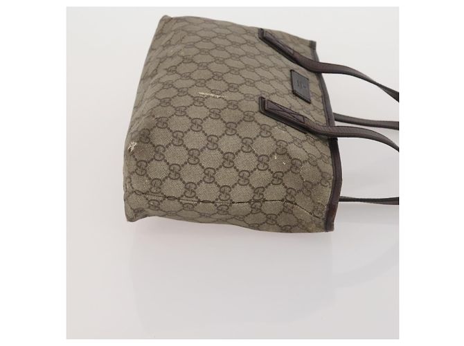 Bolsa de Ombro GUCCI GG Supreme PVC 3 Set Bege Auth 188118 - vista 11