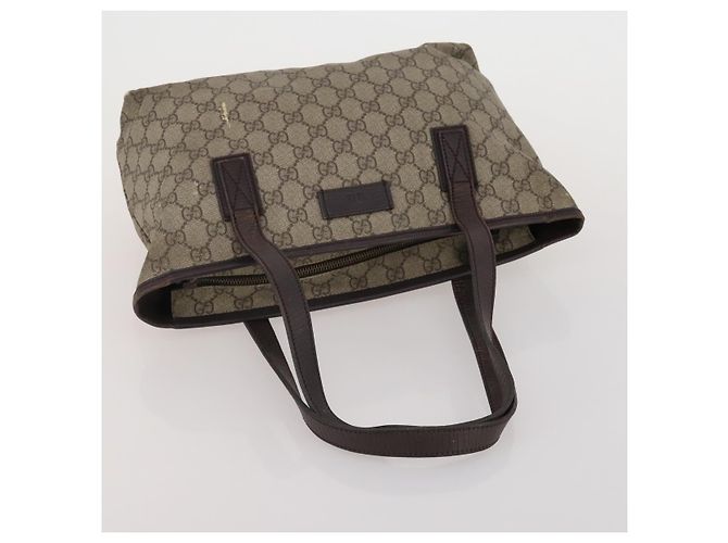 Bolsa de Ombro GUCCI GG Supreme PVC 3 Set Bege Auth 188118 - vista 12