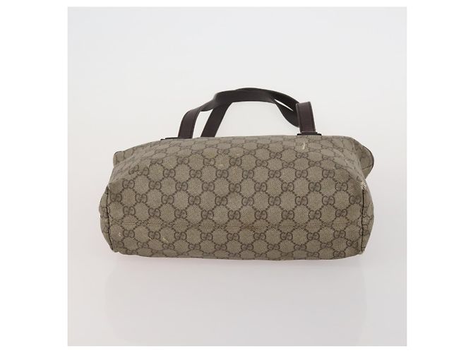 Bolsa de Ombro GUCCI GG Supreme PVC 3 Set Bege Auth 188118 - vista 14