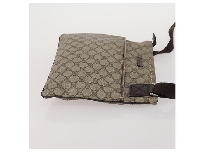 Bolsa de Ombro GUCCI GG Supreme PVC 3 Set Bege Auth 188118 - vista 18