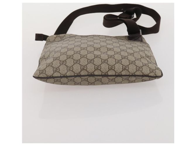 Bolsa de Ombro GUCCI GG Supreme PVC 3 Set Bege Auth 188118 - vista 21