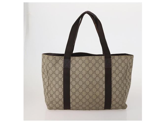 Bolsa de Ombro GUCCI GG Supreme PVC 3 Set Bege Auth 188118 - vista 3
