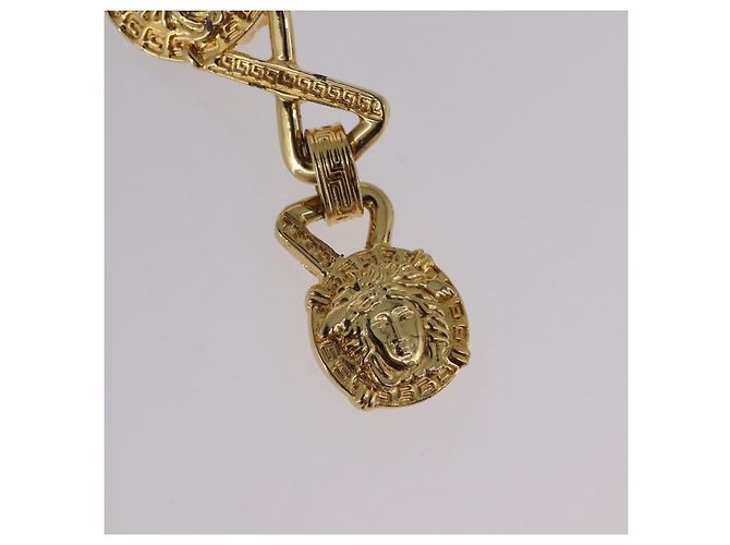 Orecchini Gianni Versace Medusa in metallo color oro Auth BA14710V - vista 11
