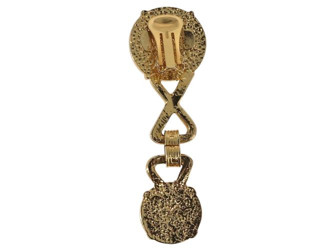 Orecchini Gianni Versace Medusa in metallo color oro Auth BA14710V - vista 13