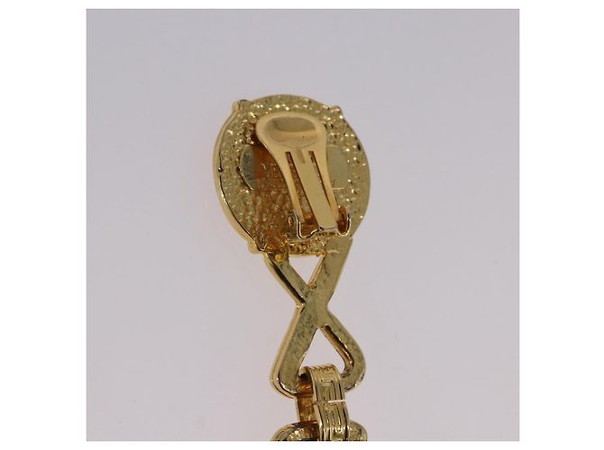 Orecchini Gianni Versace Medusa in metallo color oro Auth BA14710V - vista 15