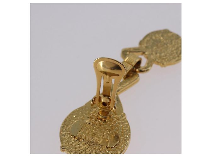 Orecchini Gianni Versace Medusa in metallo color oro Auth BA14710V - vista 17