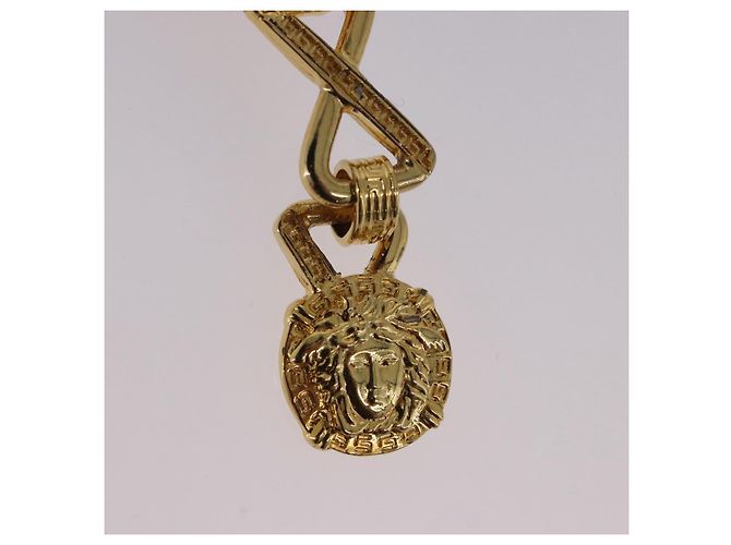 Orecchini Gianni Versace Medusa in metallo color oro Auth BA14710V - vista 3