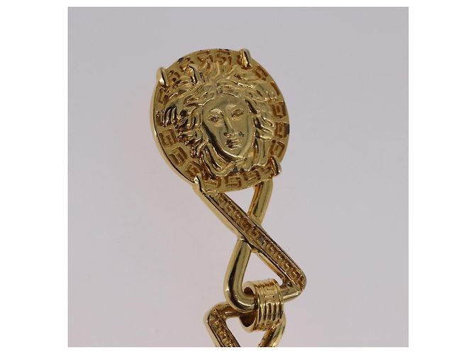 Orecchini Gianni Versace Medusa in metallo color oro Auth BA14710V - vista 4