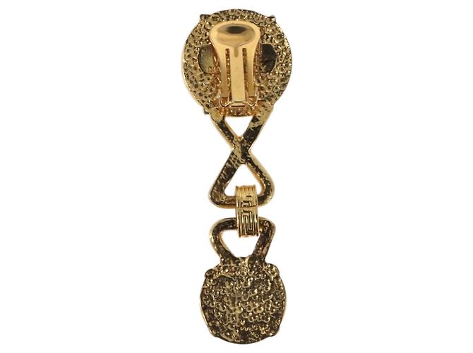 Orecchini Gianni Versace Medusa in metallo color oro Auth BA14710V - vista 5