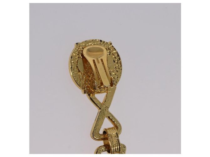 Orecchini Gianni Versace Medusa in metallo color oro Auth BA14710V - vista 7
