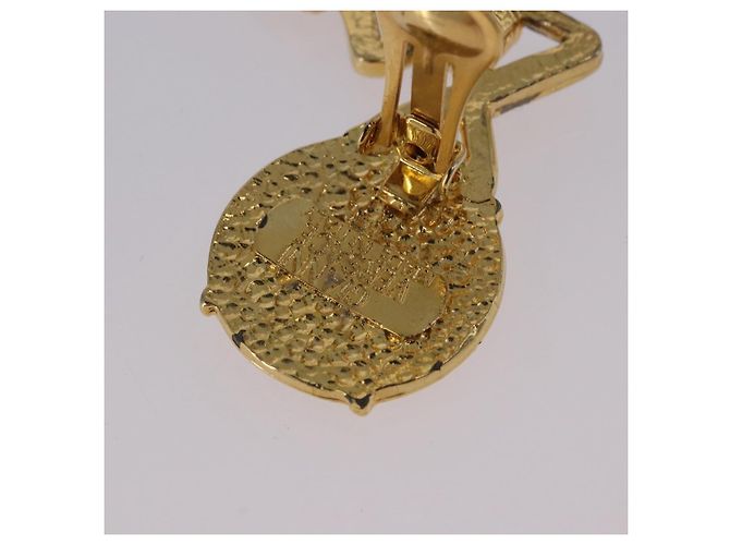 Orecchini Gianni Versace Medusa in metallo color oro Auth BA14710V - vista 8