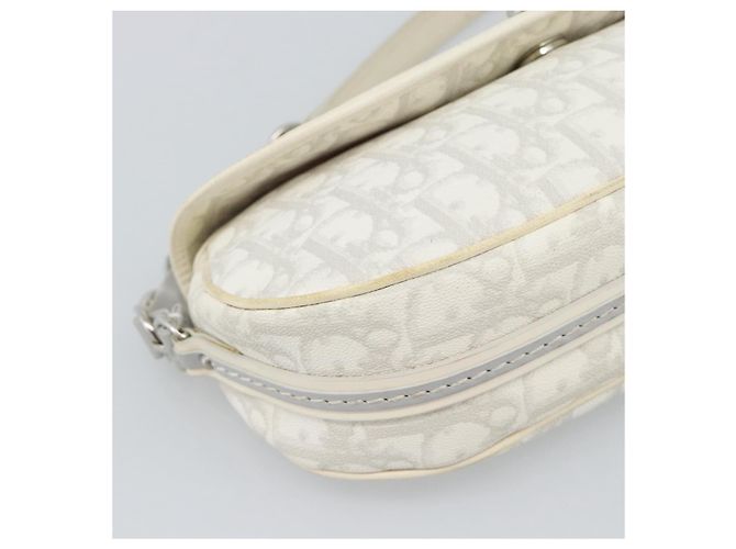Christian Dior Trotter Canvas Romantic Chain Bag PVC Weiß Silber Authentisch 194899V - Ansicht 11